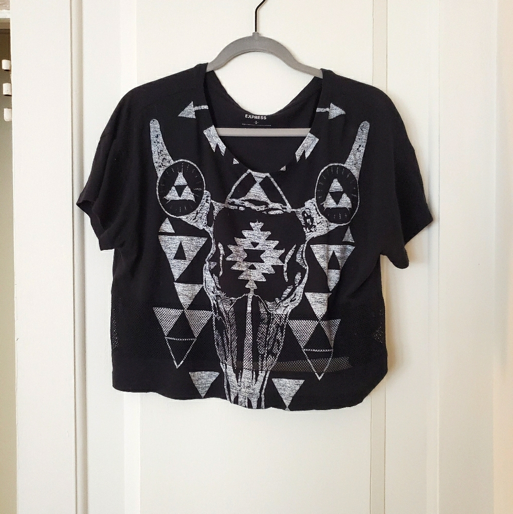 Express M Crop Graphic Tee
